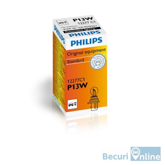 Bec auto P13W Philips HiPer Vision, 12V, 13W, cutie 1 bec