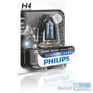 Bec motocicleta H4 Philips Blue Vision Moto, 12V, 60/55W