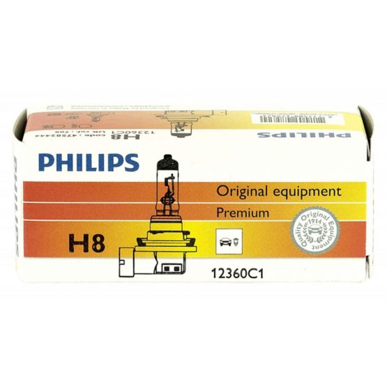 Bec auto far halogen H8 Philips Vision, 12V, 35W, cutie 1 bec
