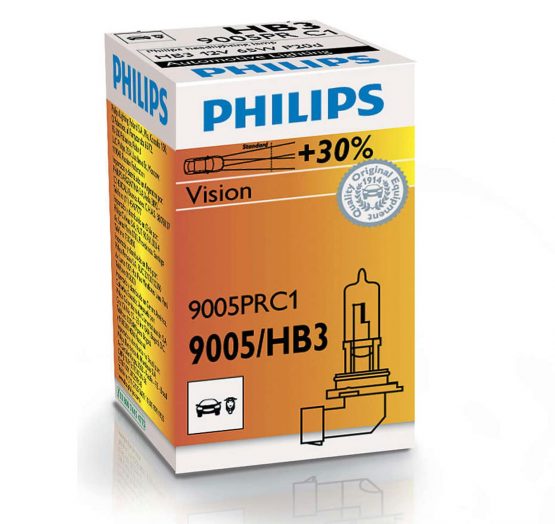 Bec auto far halogen HB3 Philips Vision, 12V, 65W, blister 1 bec