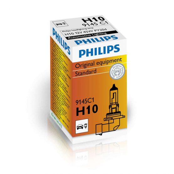 Becuri auto auxiliare H10W Philips Vision, 12V, 10W